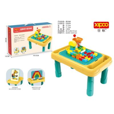 China Construction Toy Building play new XIPOO 2021 multifunctional building block plastic children legoing table set toys for kids furniture for sale