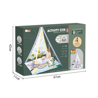 China 2021 Musical Playmat Acticity Toy Soft Playmat Baby Playmat Musical Toy Series New Product Baby Gym Cot with Music and 20 Ocean Balls for sale