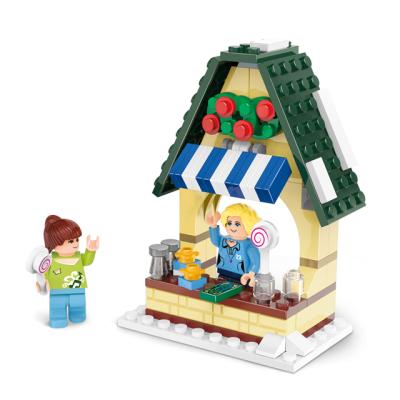 China 2021 building toy building toy XIPOO SNACK shop city set set mini shop girl series building block legoing toys for girl education toy for sale