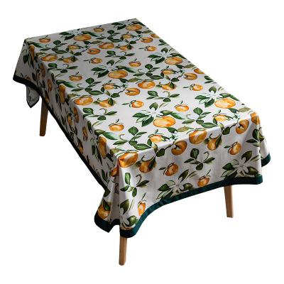 China Other comfortable cotton printed retro household dining table cloth set fashion affordable luxury square tablecloth for sale