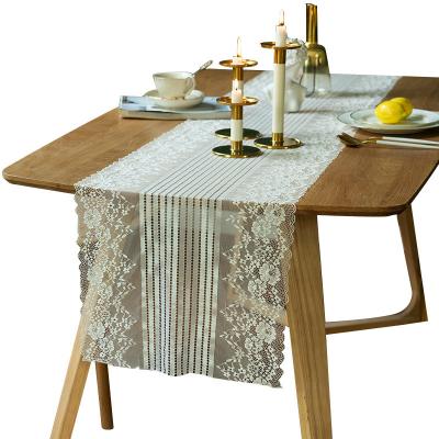 China The other retro elegant Nordic pastoral table flag lace table napkin polyester cotton household decorative square flag for sale