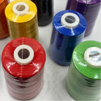 China Supplier Price Factory High Tenacity TUTON 22 Years Spun 100% Polyester 20 3000Y Sewing Yarn 3 With Different Colors for sale