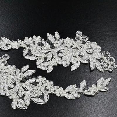 China Fashion Design 3D TUTON Wedding 3D Flower Polyester Embroidery Lace Fabric High Quality High Quality for sale