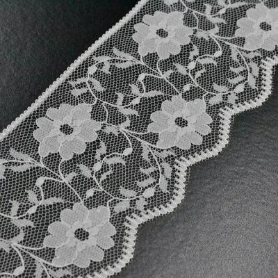 China No Elastic TUTON Hot Selling Soft Knitted Flower Stiff Lace On Elastic for sale