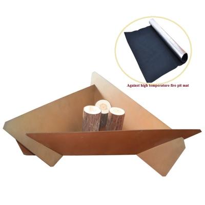 China Stored Collapsible Campfire Pit With Against High Temperature Mat for sale