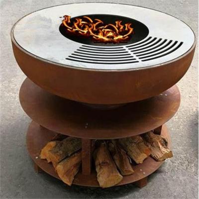 China Stocked Wholesale BBQ Brazier Fire Pits Smokeless Outdoor Fire Pit Grill for sale