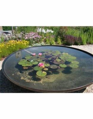 China Rustic Corten Steel Half Ball Corten Steel Water Bowl Garden Fountain for sale