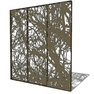 China Easily Assembled Laser Cutting Decorative Aluminum Panels Metal Screen Room Partition for sale