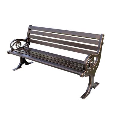 China Cheap Price Modern Cast Aluminum Garden Bench Vintage Flower Pattern Style Patio Park Bench Chair for sale