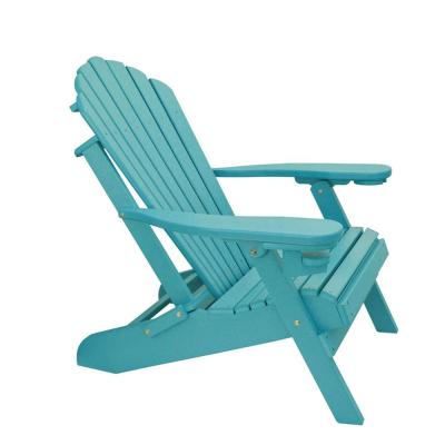 China Modern Folding WPC Furniture Customized Outdoor Plastic Adirondack Chair Patio Beach Chair Wood Sun Sofas for sale