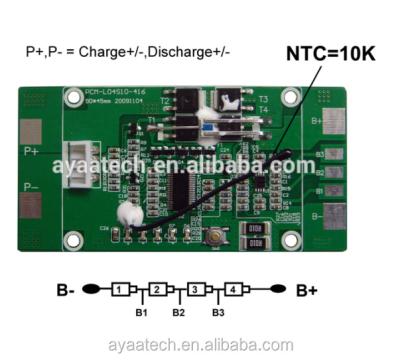 China FR-4 with SMBUS 4S 10A Smart BMS for 14.8V Li-ion Li-PO battery packs for sale