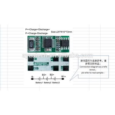 China FR-4 3S2A PCM BMS For 11.1V Li-ion Li-polymer LiFePO4 Battery Pack for sale