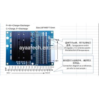 China FR-4 Lifepo4 Battery Packs 16S 40A PCM BMS For 48V for sale