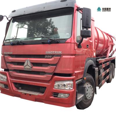 China 5-6mm Thick Carbon Steel Sinotruk HOWO 6x4 18000L Vacuum Sewage Suction Truck With Italy Moro Pump For Sale for sale