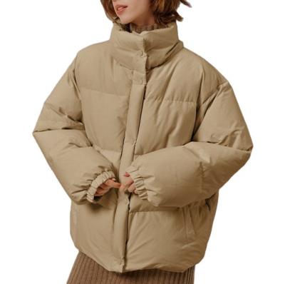 China Customs Logo Breathable Wholesale Women Puff Jacket Winter Coat Oversized Ladies With Long Coats for sale