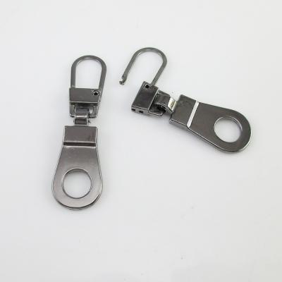 China Black Gunmetal Plated Lock Zipper Puller Slider Pull Nickel Free Clothes Accessory for sale