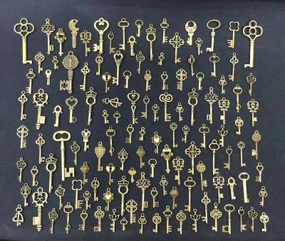 China CLASSIC Assorted 120 Different DIY Antique Bronze Charm Key Pendants 160 Grams Per Bag for sale