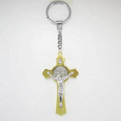 China Europe 3 Advance Catholic Saint Benedict Crucifix Cross Keychain for sale