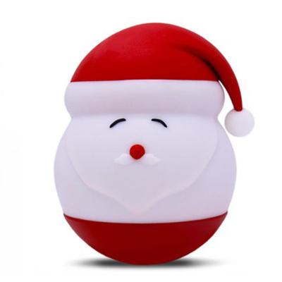 China Babies and Kids Snowman Santa Christmas Touch Control Silicone Led Baby Sleep Night Light for sale