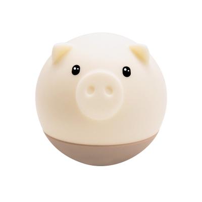 China Bedroom LED Rogue Pig Design ABS Silicon Low Cover Child Pig LED Night Light Rechargeable Portable Baby Sleeping Light for sale