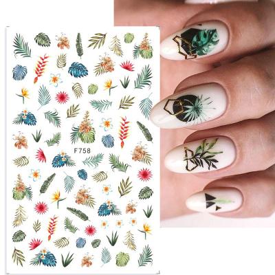 China Eco-friendly Material Free Shipping Manicure Tips Face Graffiti Abstract Self Adhesive Nail Stickers Pegatinas Black Line Nail Art Stickers for sale