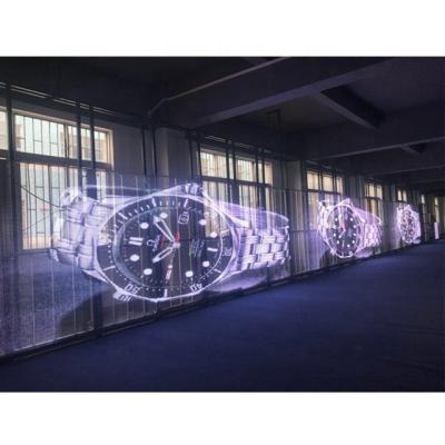 China New design P10 indoor/semi-outdoor waterproof stained glass led transparent led display screen for window for sale