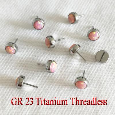 China CLASSIC [ST-720] Super Quality Threadless GR 23 Titanium Top Replacements For Threadless Labret Body Piecring Jewelry Parts for sale