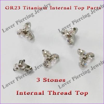 China [ST-675] Cute Labret Internally Threaded GR 23 Titanium Complements High Quality Body Jewelry Piercing Loose Tops Wholesale for sale