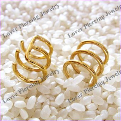 China Wholesale CLASSIC [AS-303] PVD Gold Stainless Steel High Polish Unique Nose Ring for sale