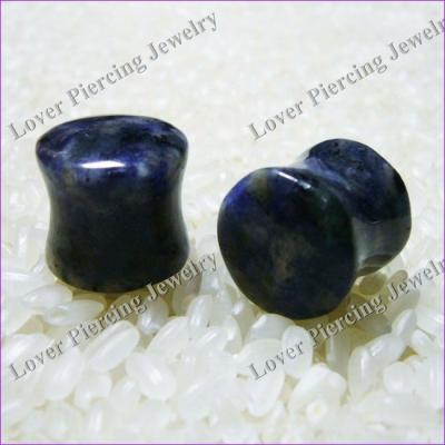 China [SE-S017] CLASSIC Hot Sales Saddle Plugs Natural Stone Plug Tunnel Ear Piercing Jewelry for sale