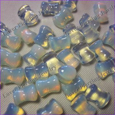 China CLASSIC Wholesale Opal Natural Stone Ear Tunnel Plug Piercing Jewelry [SE-T041] for sale