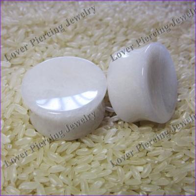 China CLASSIC [SE-C003] Concave Design High Polish Natural Stone Ear Plug Tunnel for sale