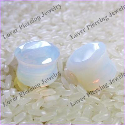 China CLASSIC [SE-F050] Opal Stone Faceted Ear Plugs for sale