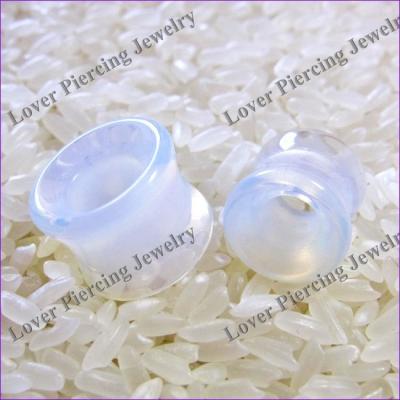 China Cool CLASSIC Hollow Design Opal Stone Eyelet Ear Plugs Ear Tunnel Piercing [SE-TP033] for sale