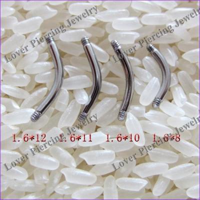 China [SS-LP36] 316L Stainless Steel Cute Surgical Eyebrow Curved Banana Bars Body Jewelry Pieces Piercing Loose Accessories for sale