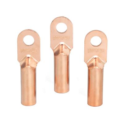 China Acid Washed Copper Terminal Red Copper Cable Connecting Lugs for sale