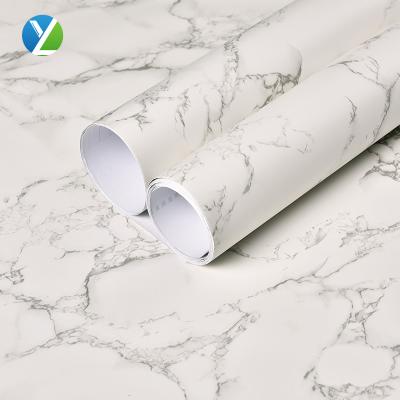 China Free Sample Modern Stone Waterproof Wallpaper Paper Touch Sticker PVC Marble Wallpaper For Kitchen for sale