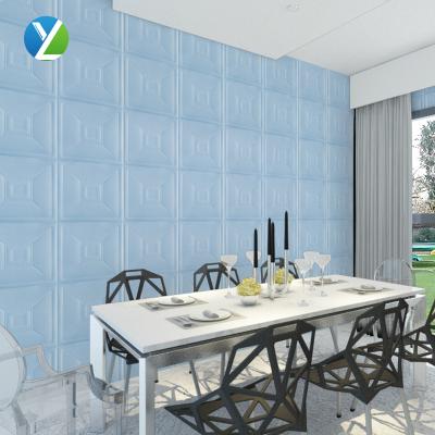 China eco-friendly 3d panels leather panel exterior PU wall cladding panels for home and commercial decoration for sale