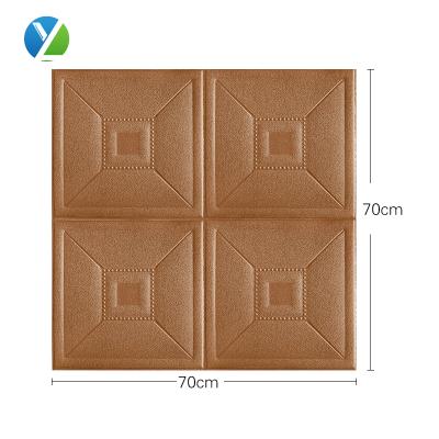 China DIY fashionindoor modern self adhesive creative pu paneling 3d embossed deaoretive wall plate for sale