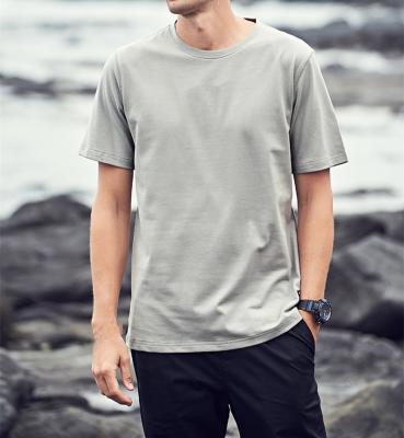 China Men's Breathable O-Neck Cotton Leisure Business Sports Comfortable Short Sleeves High Quality Top for sale