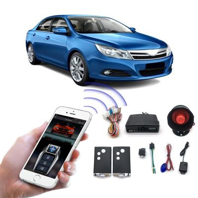 China Universal Vibration Alarm DropShipping APP Phone Control Car Alarms Remote Door Lock To Open Kit Keyless Entry System for sale