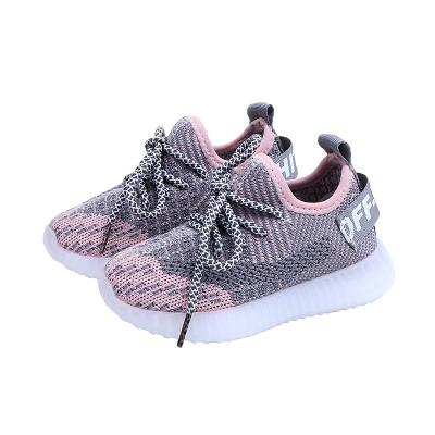 China 2021 Fashion Breathable Hot Selling Sports Style Breathable Kids Shoes Bright Mesh Upper Breathable Kids Shoes Sneakers For Girls for sale