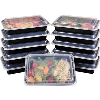 China Hot Selling 1 Compartment 10 PACK Food Grade Meal Prep Storage Container (28 oz) Microwavable Boxes for Amazon for sale