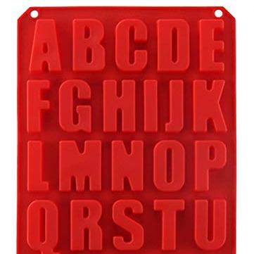 China Disposable BPA Free Silicone Letter Cake Mold, Soft and Easy Release Non-Stick Chocolate Mold, Decorating Red Silicone Cake Baking Mold for sale