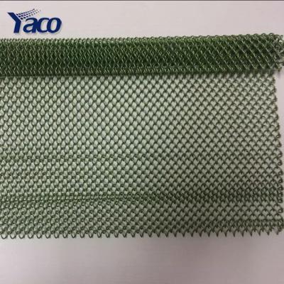 China Corrosion Resistance Gold Color Woven Decorative Wire Mesh For Cabinets Metal Mesh Curtain for sale