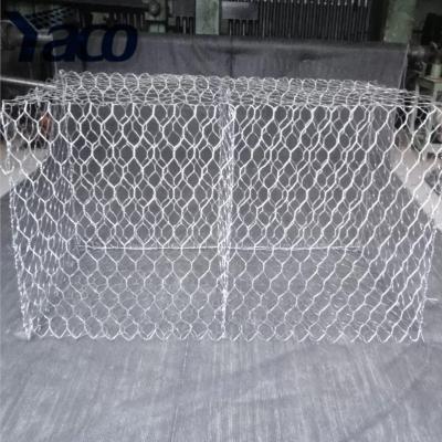 China Hexagonal Woven Gabions Galfan Wire Gabion Box 2*1*1 for sale