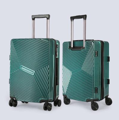 China Fashionable aluminum alloy trolley 24 inch luggage box wheel trolley universal boxes 20 inch alloy box machine maker for sale