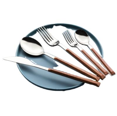 China Sustainable gold stainless steel knife and fork spoon set in a case for sale