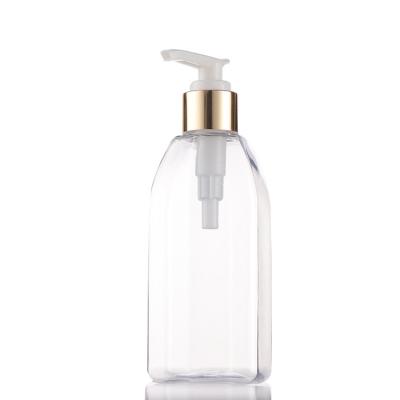 China Hot Selling Pet Use 240ml Personal Care Boston Industrial Clear Round Plastic Shampoo Bottle for sale