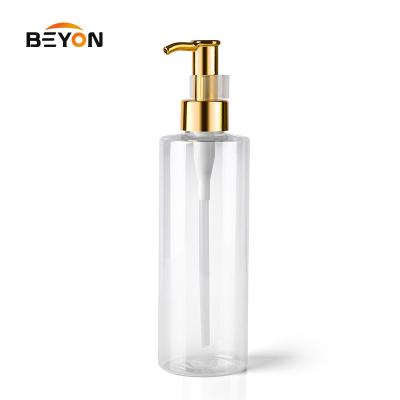 China Multicolor Options Options Household Products 250ml Boston Round Pet Shampoo Plastic Pump Bottle For Personal Care for sale